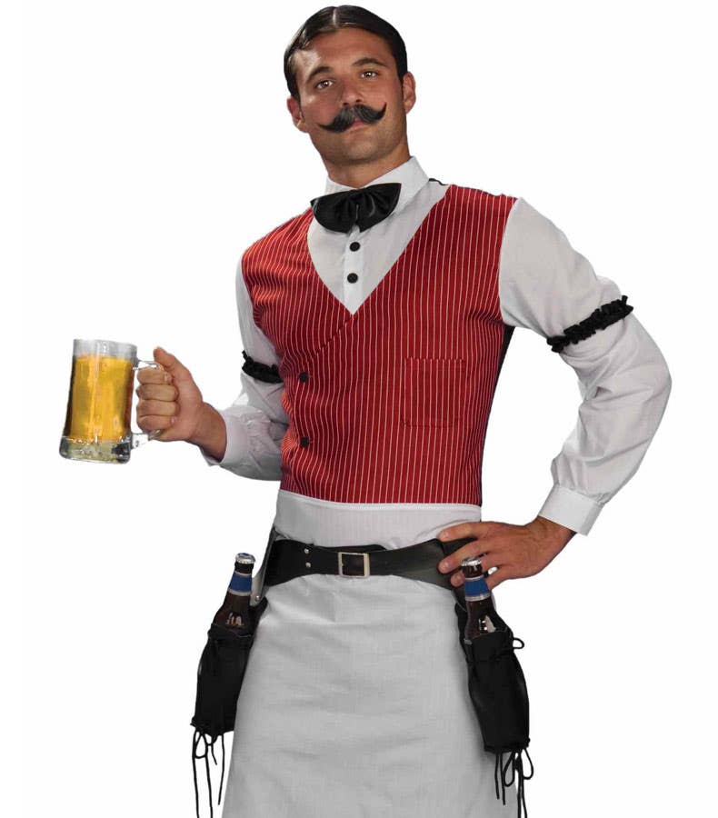 Wild West Men's Salon Bartender Costume - Close Up Image