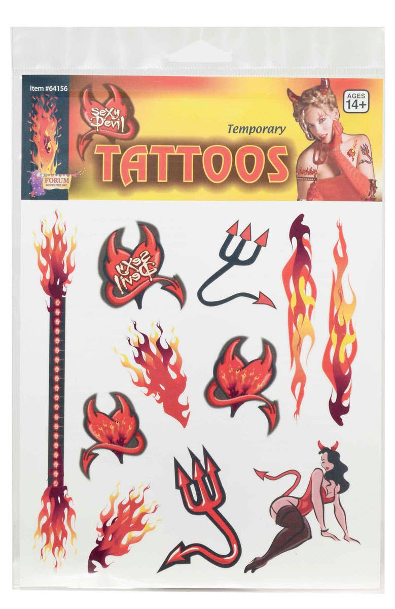 Sexy Devil Halloween Temporary Tattoos