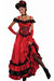 Womens Red and Black Sexy Saloon Girl Western Costume - Main Image