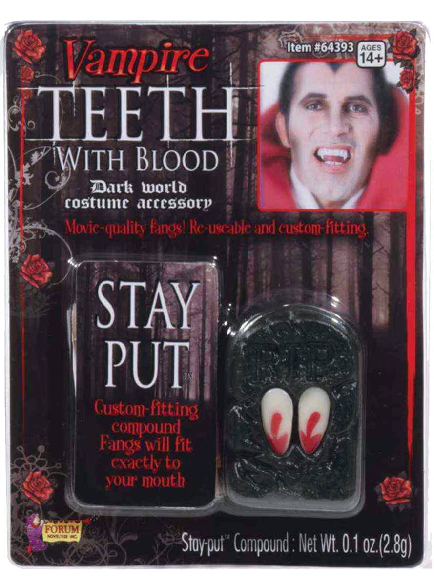 Custom Fitting Vampire Fangs with Blood Tip