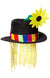 Novelty Clown Hat with Sunflower and Hair Costume Accessory Main Image