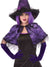 Womens Purple Witch Capelet with Black Spider Web