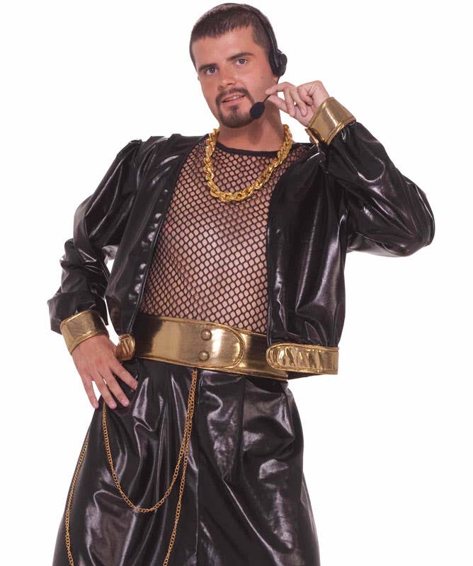 90s Theme Rap Superstar Fancy Dress Costume for Men - Close Image