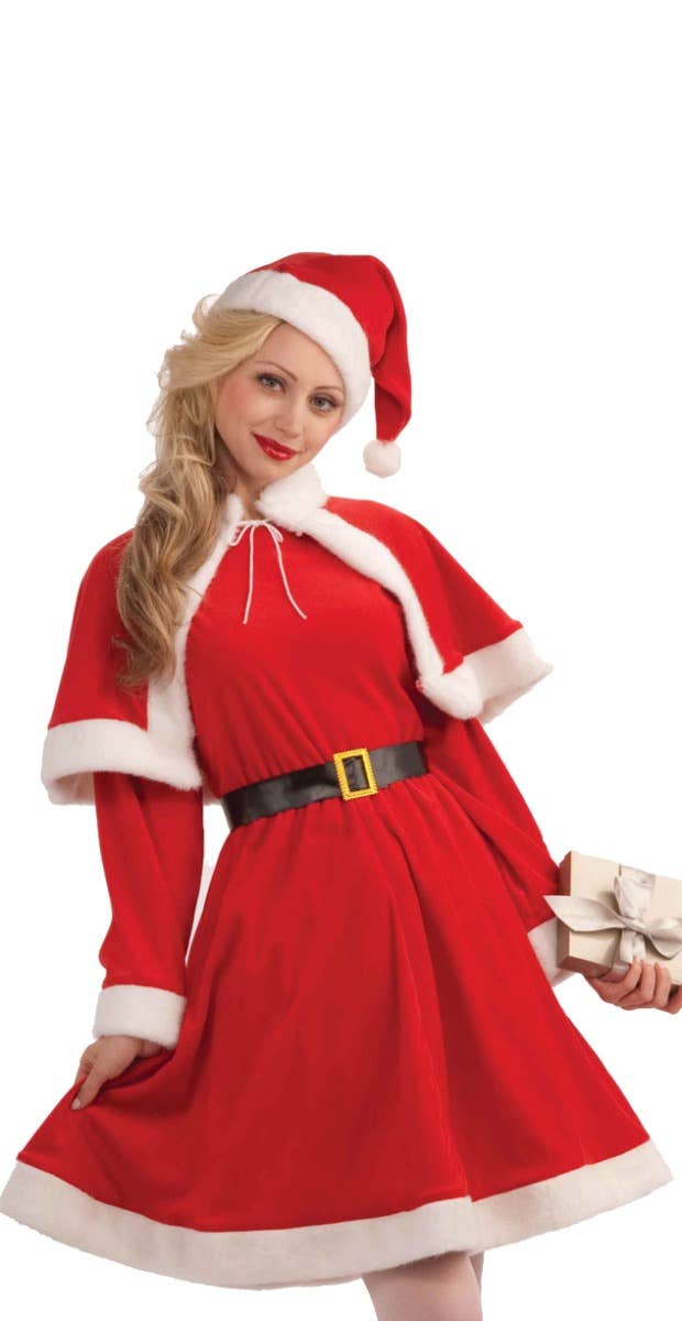 Women's Miss Santa Christmas Fancy Dress Costume Close Image