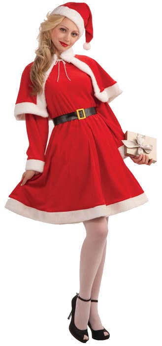 Women's Miss Santa Christmas Fancy Dress Costume Main Image