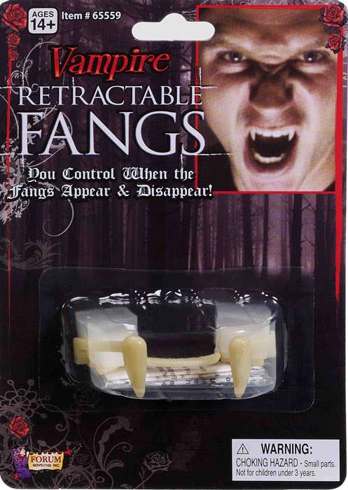 Retractable Custom Wear Vampire Fangs Costume Teeth - Main Image