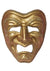 Metallic Gold Full Face Tragedy Masquerade Mask