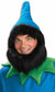 Image of Festive Blue Elf Hat with Brown Beard