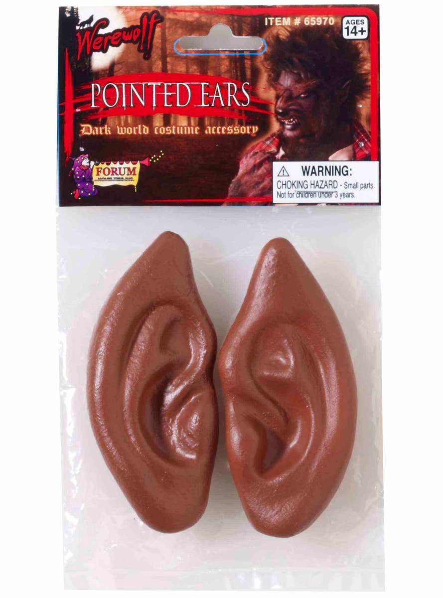 Werewolf Pointed Brown Slip On Ears - Packaging Image