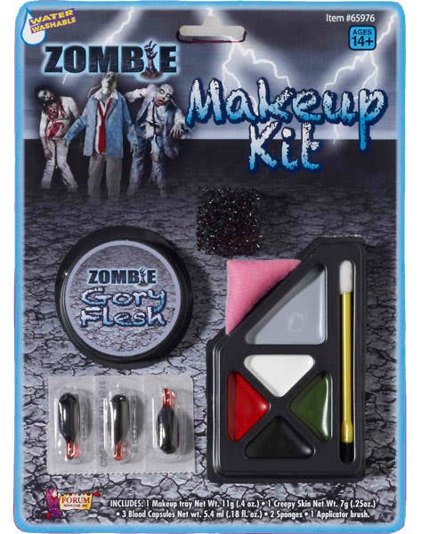 Halloween Zombie Gory Flesh Face Paint Makeup Kit Special Effects Costume Accessory Main Image Packaging