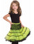 Green and Black Ruffled Girl's Costume Petticoat Front