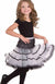 Black and White Girl's Fancy Dress Costume Petticoat Front