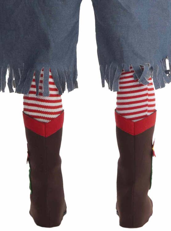 Rodeo Clown Costume Fancy Dress Costume Back View Boot Covers