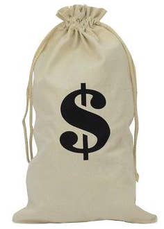 Novelty Money Bag Costume Accessory