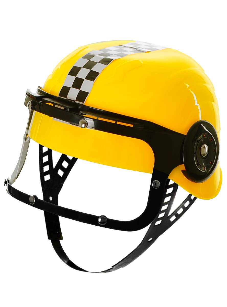 Yellow Speed Racing Costume Helmet for Kids