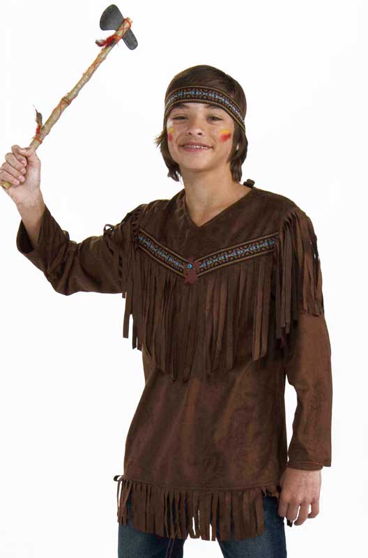 American Indian Teen Boy's International Costume Close View