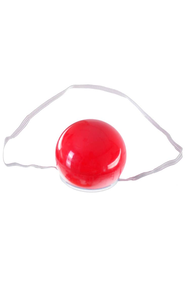 Red and blue flashing clown nose costume accessory main image