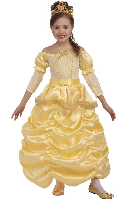 Girl's Belle Disney Princess Yellow Fancy Dress Costume Front