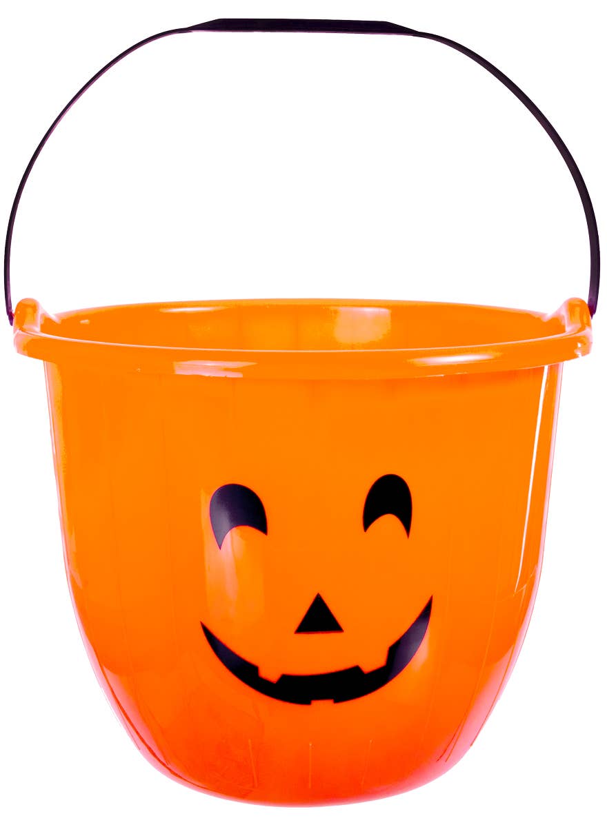 Image of Pumpkin Face Large Halloween Candy Bucket 