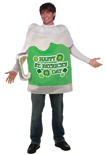 Novelty Green Beer Mug St. Patrick's Day Adult's Costume Main Image