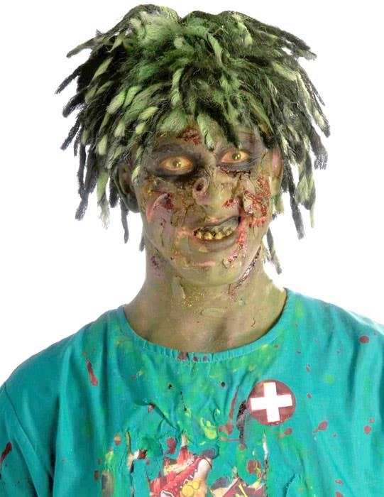 Men's Green Zombie Wig Halloween Costume Accessory