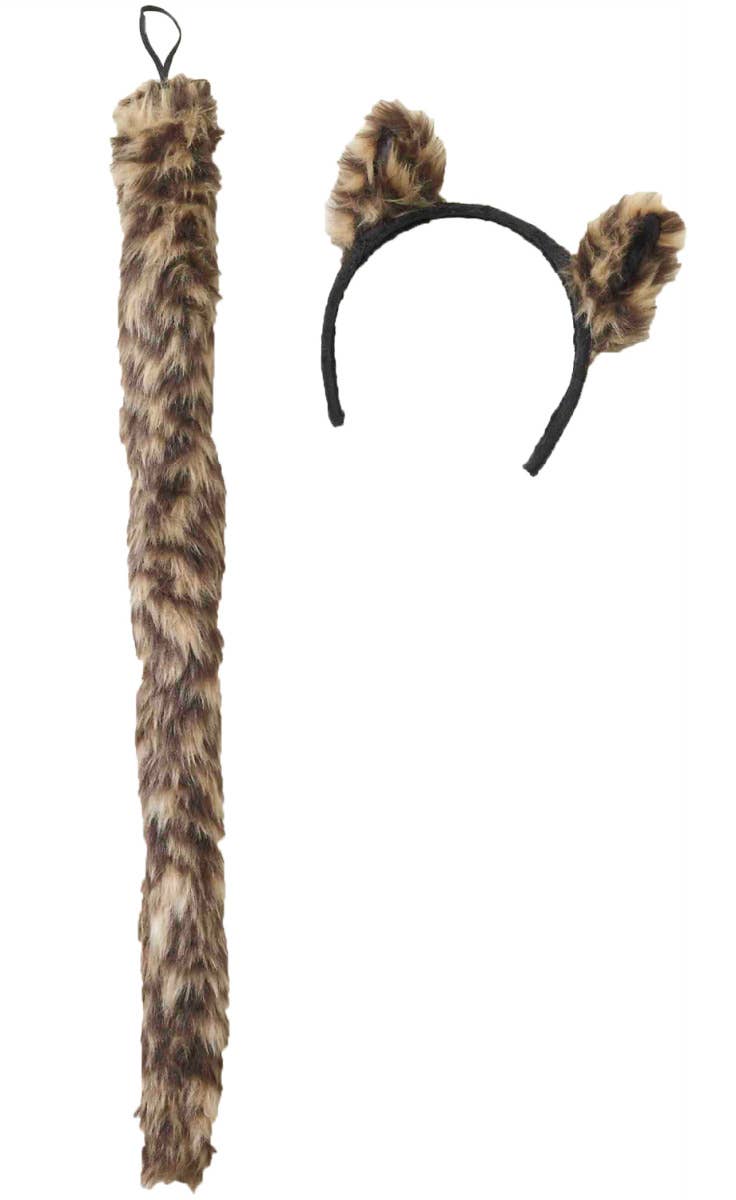 Fluffy Leopard Tail and Ears Costume Kit Main Image