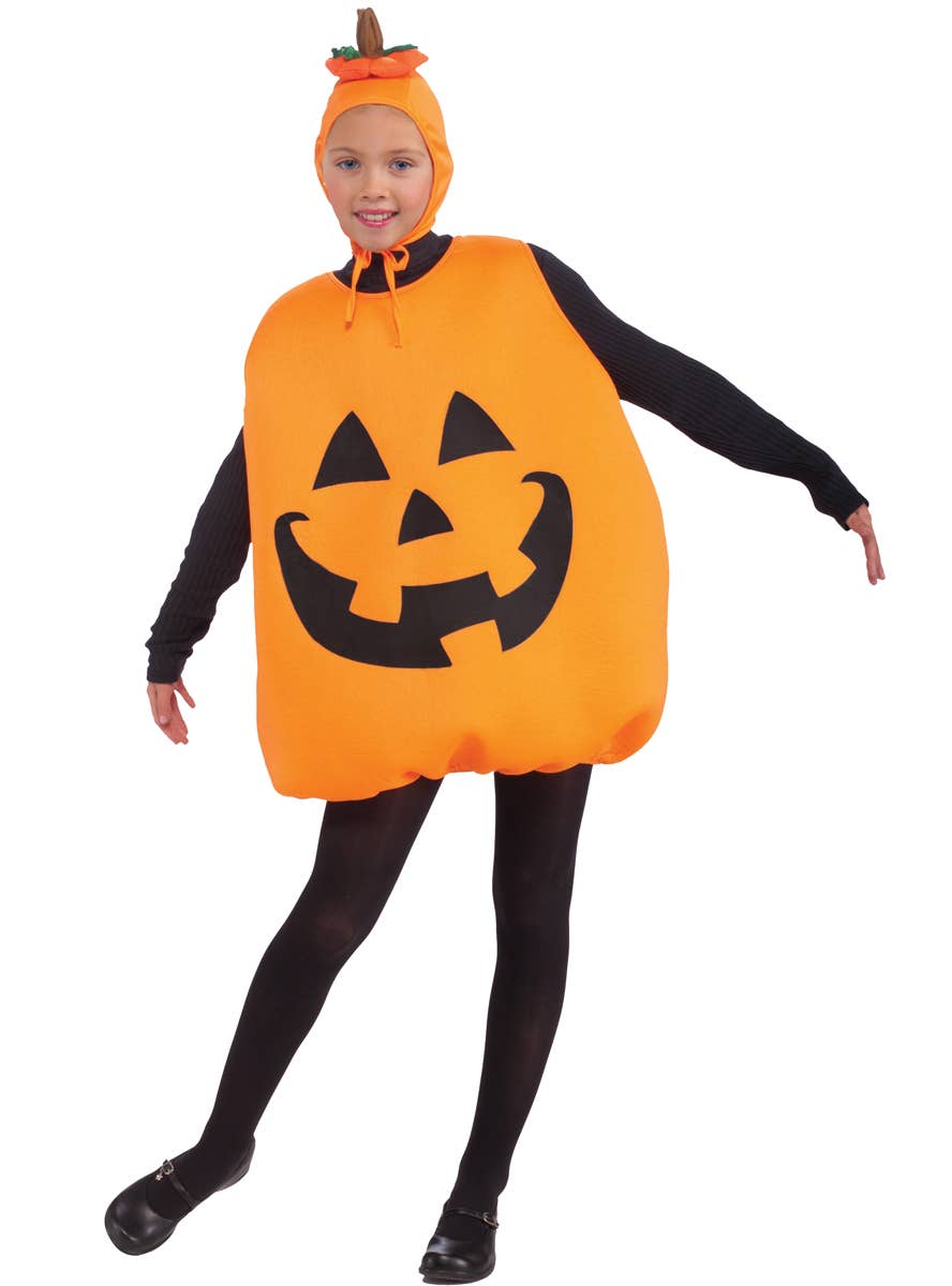 Image of Jack O Lantern Kids Orange Pumpkin Halloween Costume