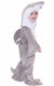 Toddler Boy's Grey Shark Animal Onesie Costume Front View