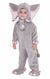 Toddler's Grey Elephant Animal Onesie Costume Front View