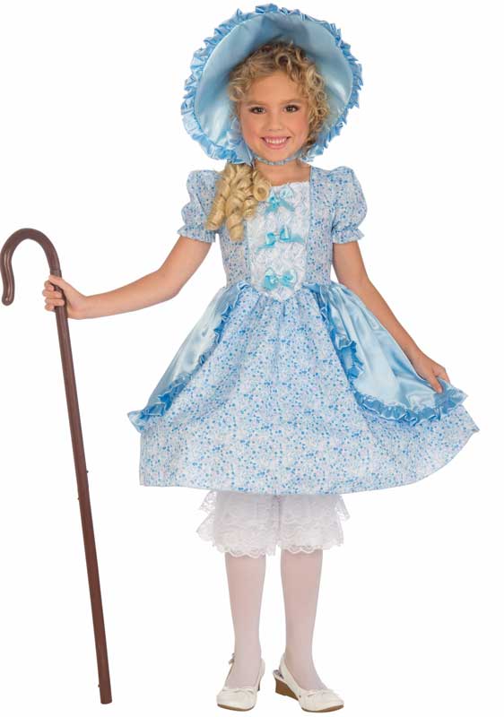 Girl's Bo Peep Blue Fancy Dress Costume Front