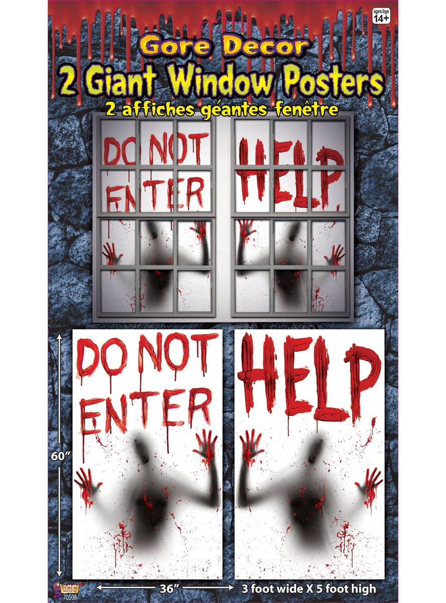 Giant Bloody Window Posters 2 Pack