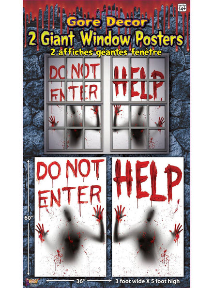 Giant Bloody Window Posters 2 Pack