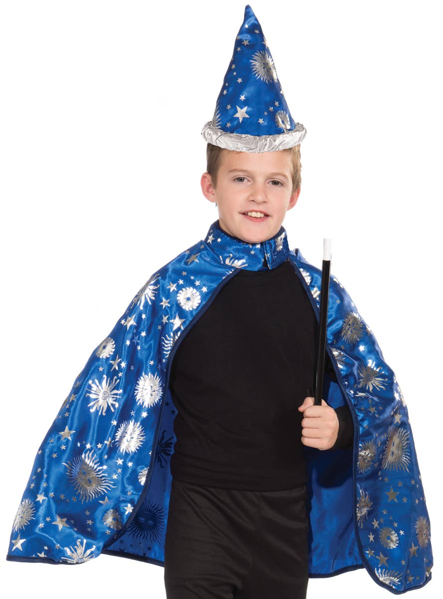 Boys Blue Wizard Forum Novelties Costume Close Image