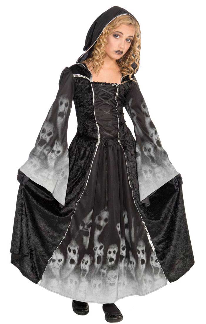 Girl's Ghost Grim Reaper Fancy Dress Costume