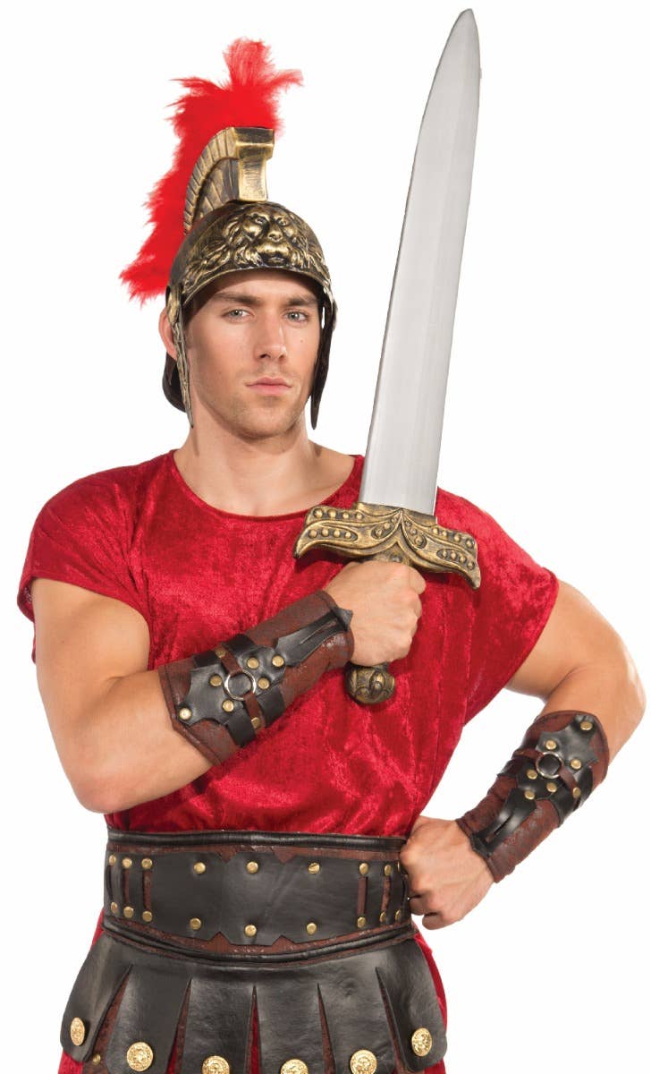 Image of Roman Warrior Men's Arm Guards Costume Accessory - Main Photo