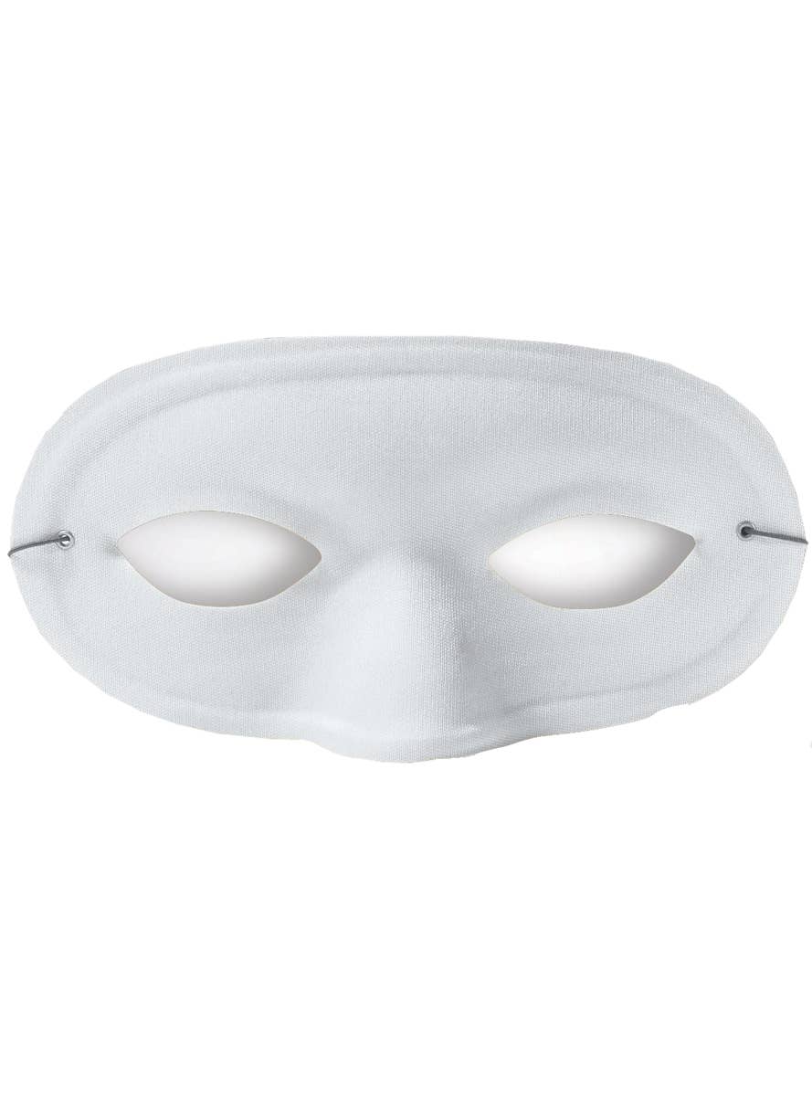 White Half Face Masquerade Mask For Adults