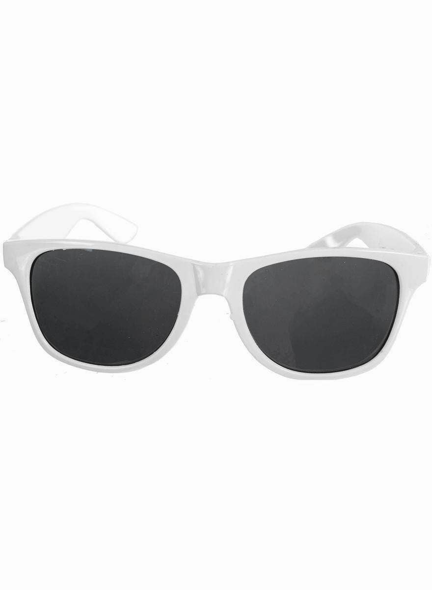 White 1980's Style Costume Sunglasses