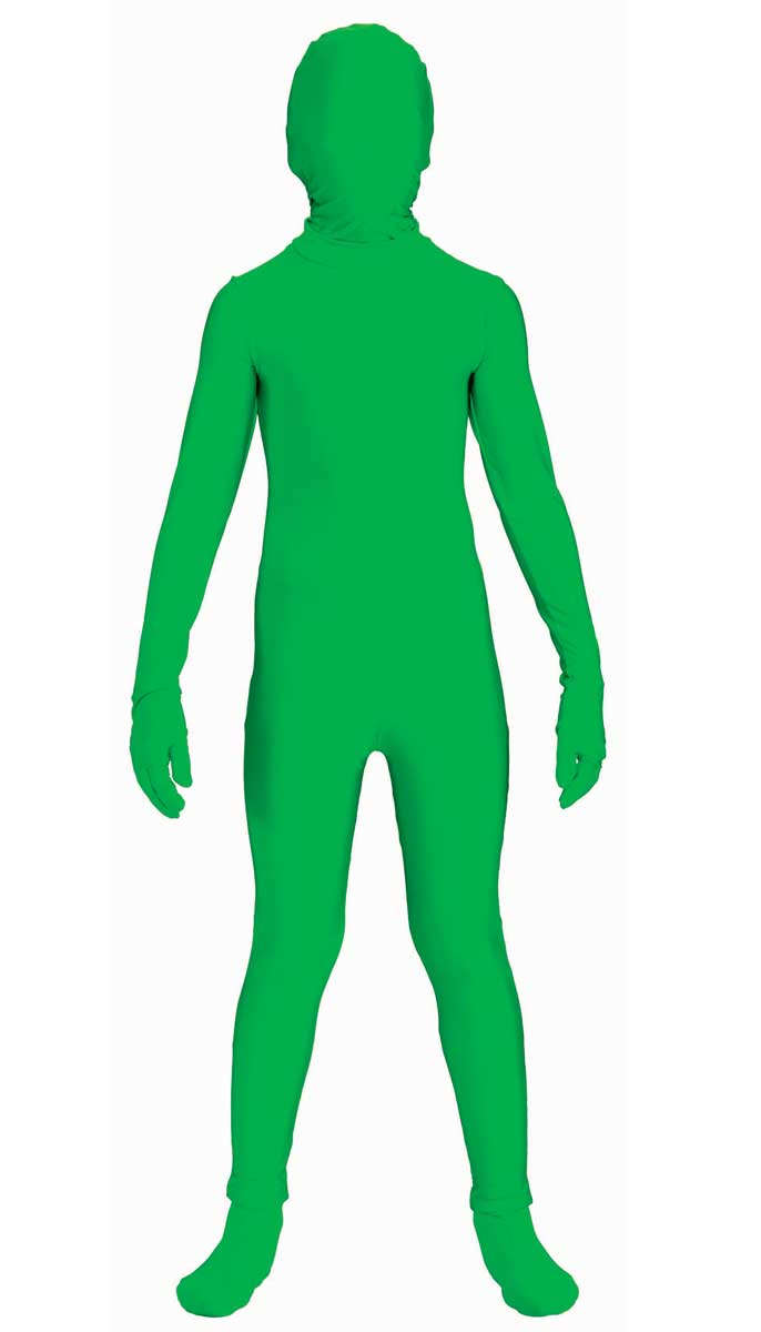 Bright Green Second Skin Teen Boys Costume