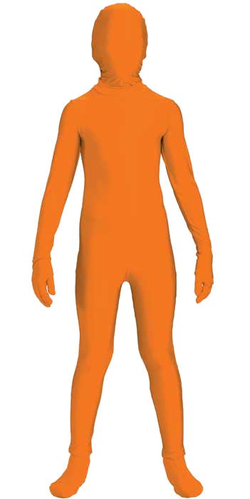 Orange Teen Boys Second Skin Costume Jumpsuit