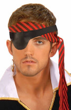 Basic Black Leather Look Pirate Eyepatch Costume Accessory