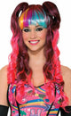 Image of Colourful Pigtails Women's Festival Costume Wig