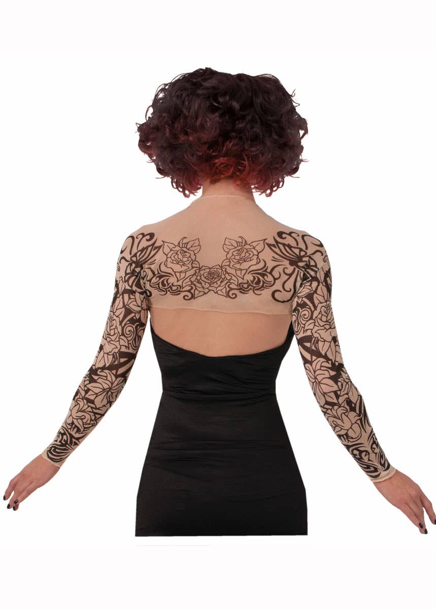 Women's Gothic Tattoo Print Shrug Accessory