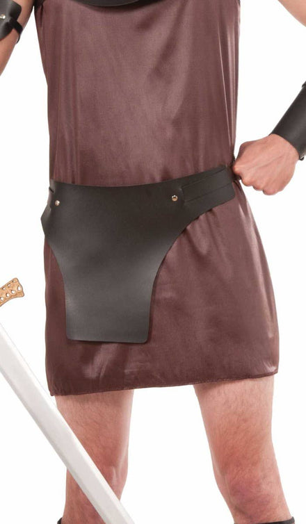 Leather Look Medieval Men's Crotch Protector Belt Costume Accessory Main Image