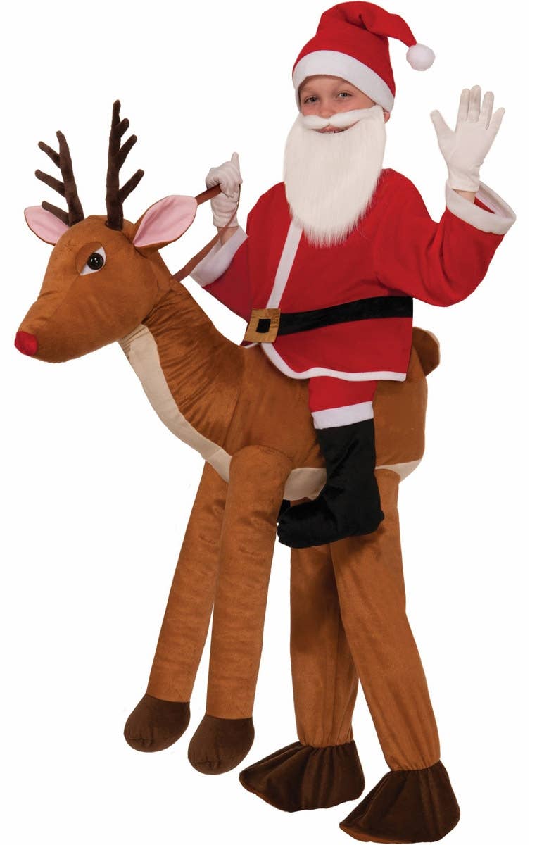 Kids Christmas Reindeer Novelty Ride On Costume