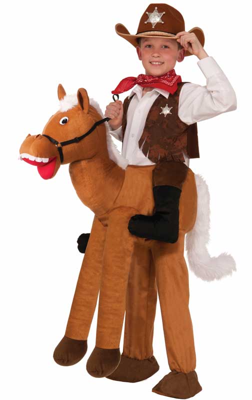 Boys Cowboy Horse Wild West Costume Front View