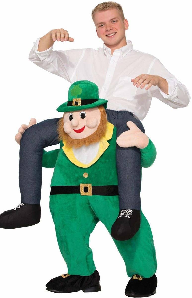 Novelty St Patrick's Day Funny Leprechaun Piggy Back Irish Costume