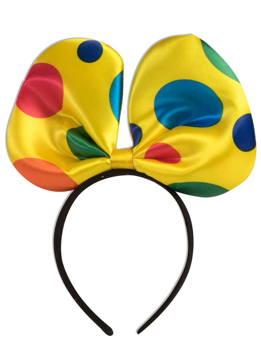 Polka Dot Clown Yellow Headband