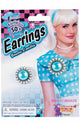 50s Dress Up Blue Stud Earrings Costume Accessory - Main Image