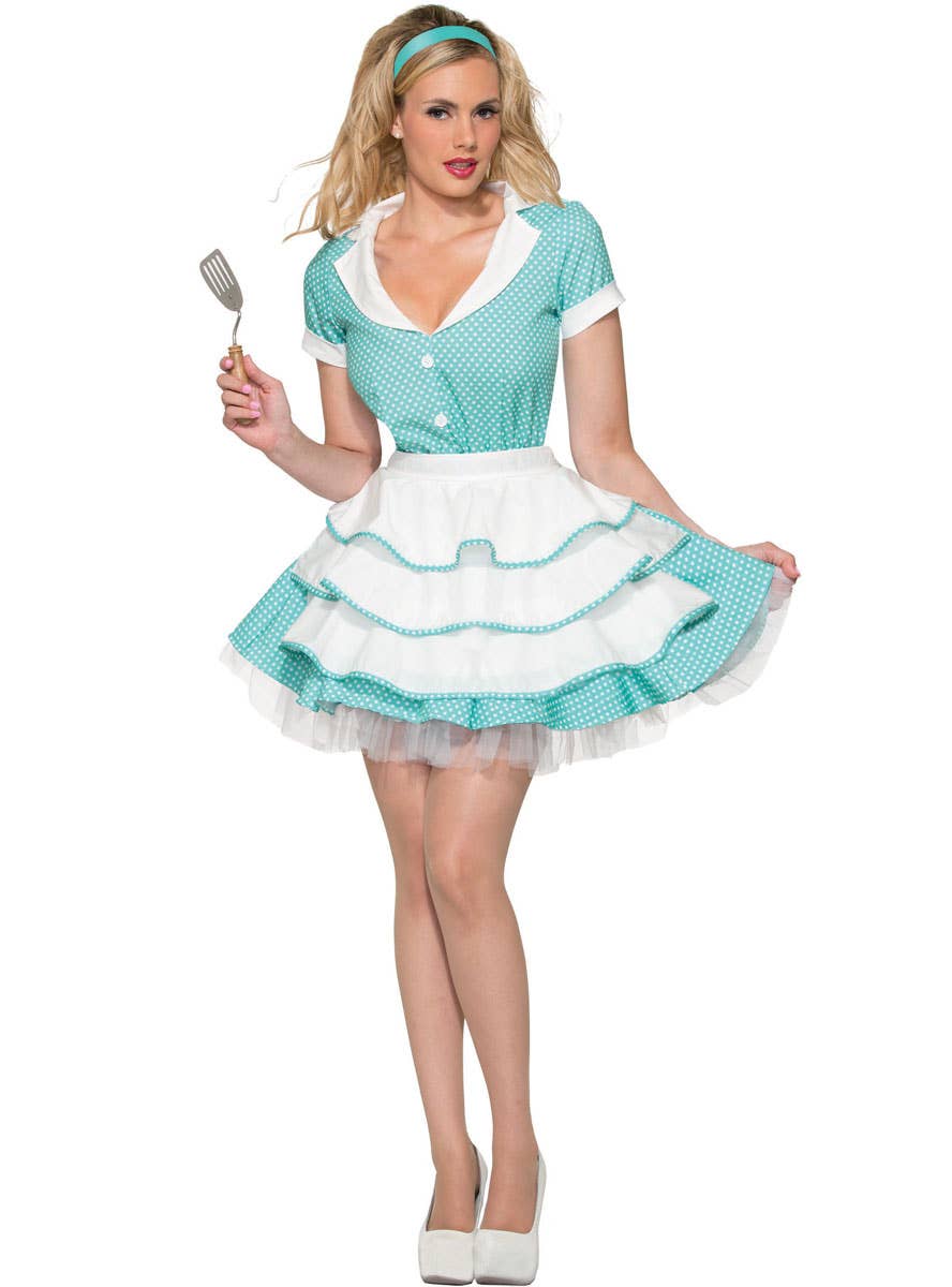 Sexy Blue Housewife Costume for Women