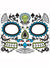 Men's Day Of The Dead Temporary Tattoo Makeup